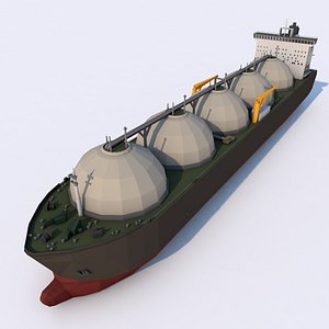 Gas Carrier Tanker Ship 3D model