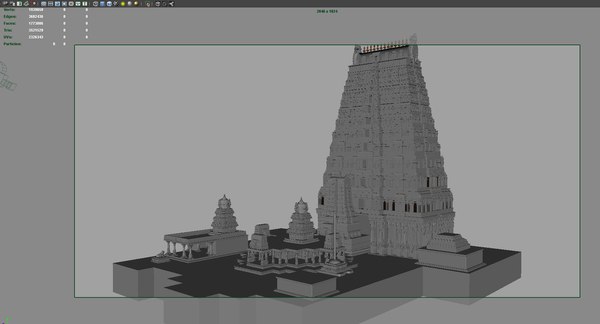 Hindu india old temple 3D - TurboSquid 1497944