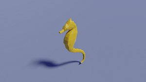 Low-poly Seahorse 3D model