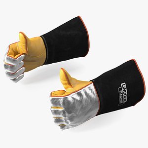 3D Lincoln Electric Reflective Welding Gloves Thumbs Up Gesture