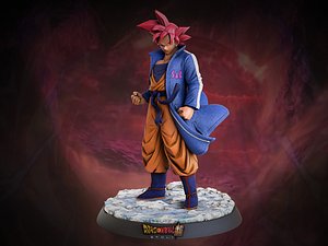 Son Goku Super Saiyan God 3D model