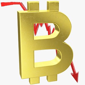 graph bitcoin symbol 3D