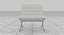 Knoll 화이트 가죽 바르셀로나 컴플리트 세트