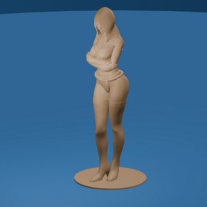 Beautiful Hooded Goddess 3D