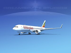 3d model airlines boeing 767 767-300