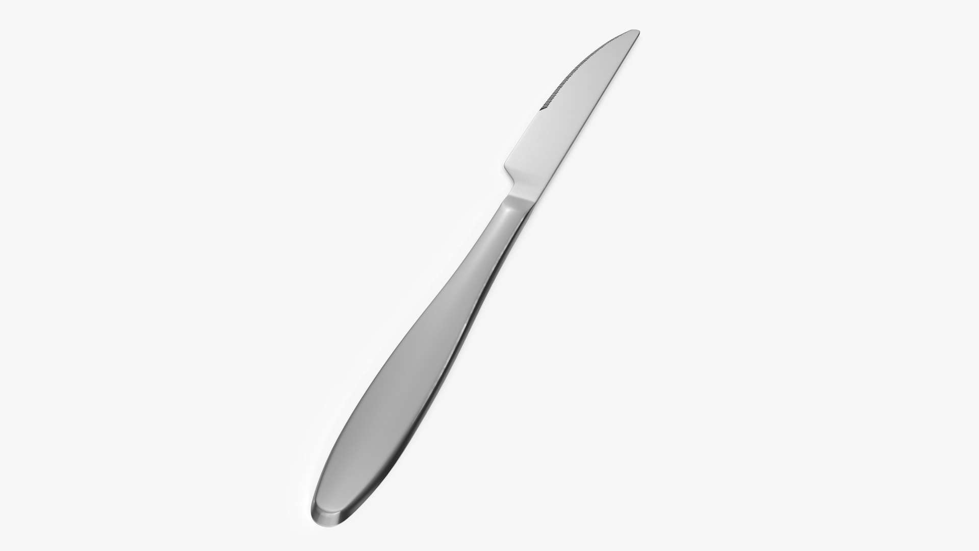 Silver Knife 3D model preview