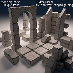 stone pack 3d model