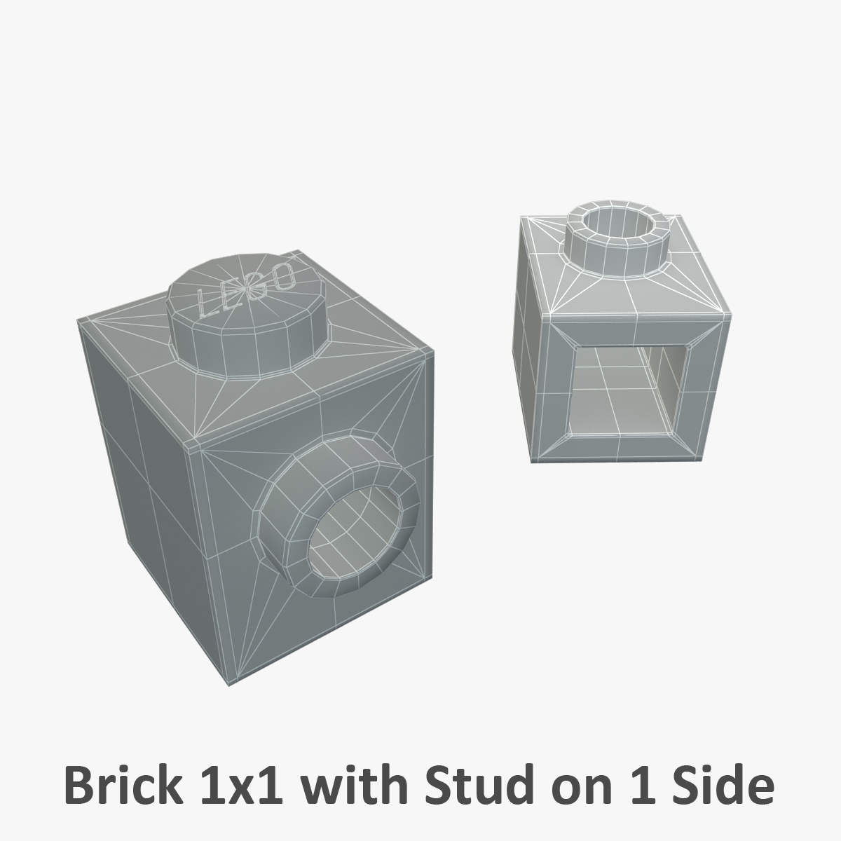 lego bricks 1x1 3d model