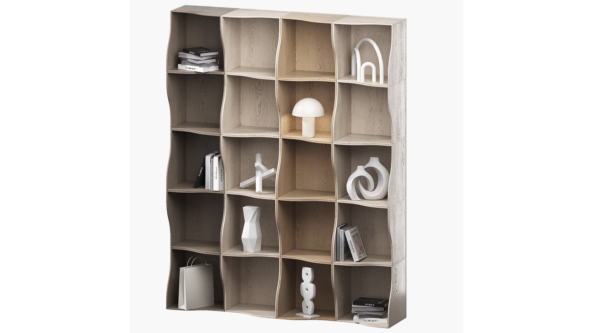 Wavy Rack Kit Decorative Modular Shelves 3D Model - TurboSquid 2253684