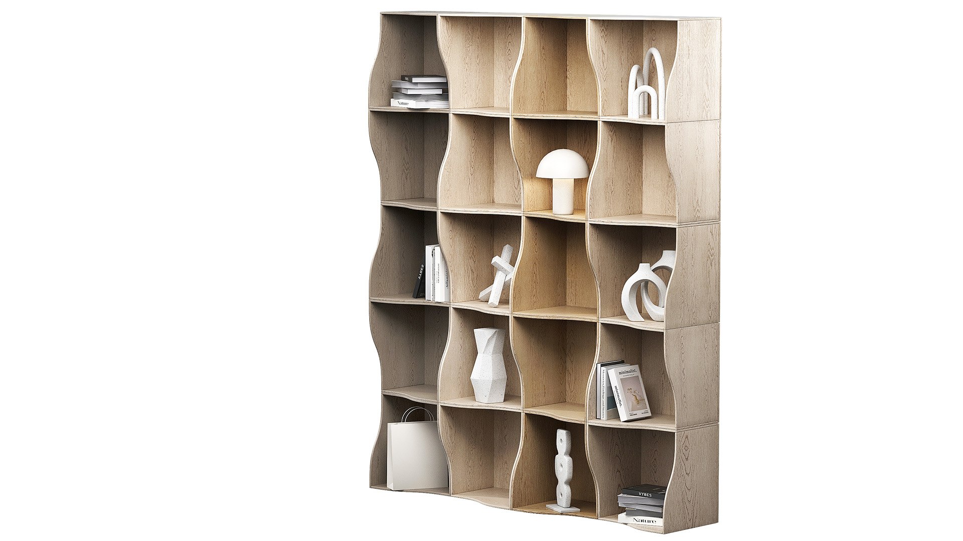 Wavy Rack Kit Decorative Modular Shelves 3D Model - TurboSquid 2253684