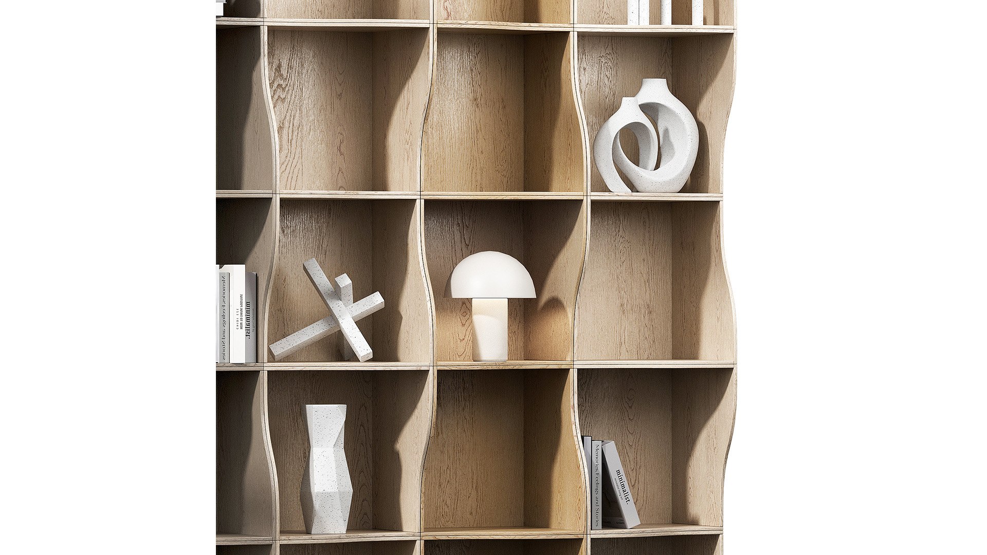 Wavy Rack Kit Decorative Modular Shelves 3D Model - TurboSquid 2253684