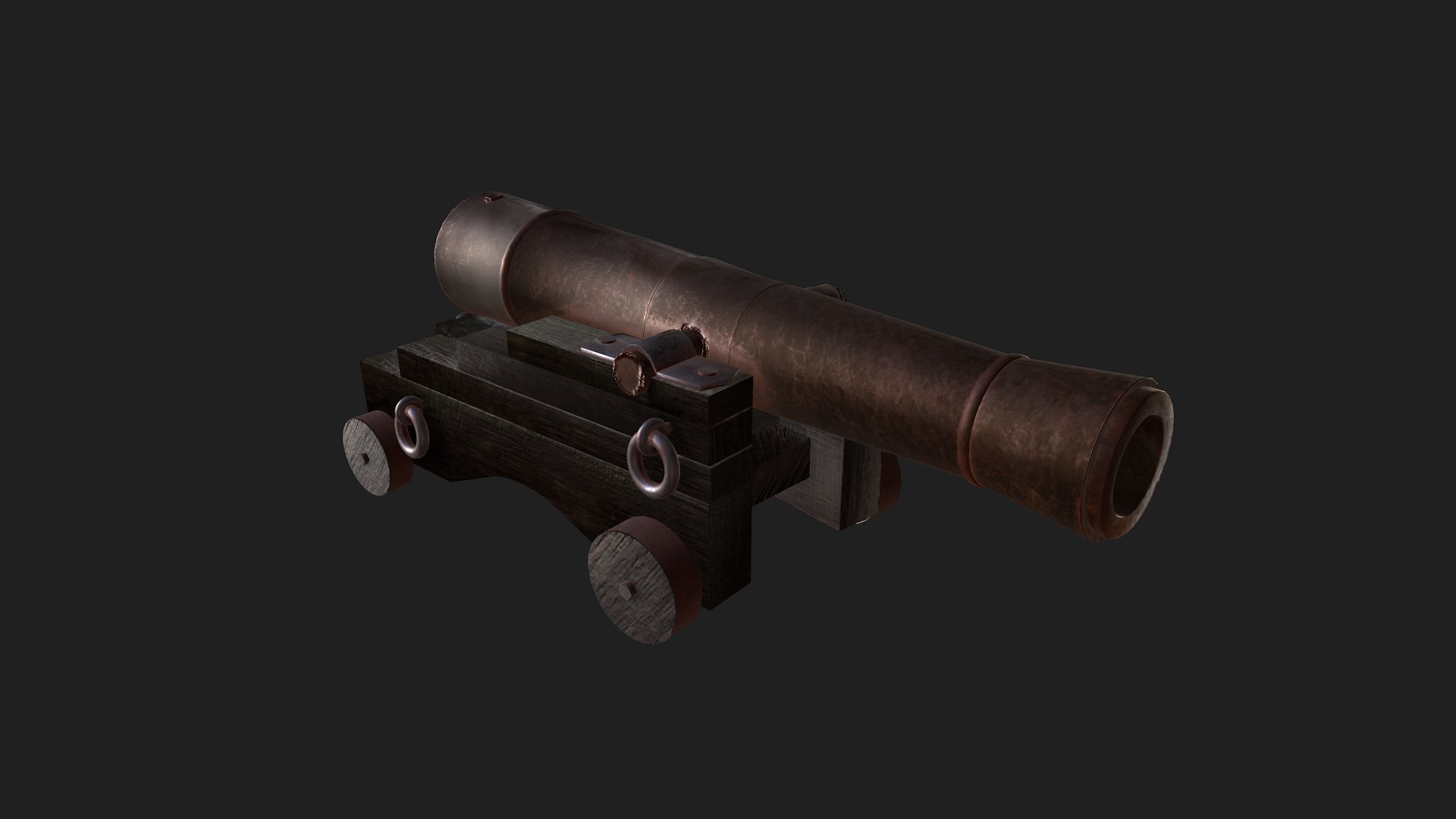 Ship cannon 3D model - TurboSquid 1219994