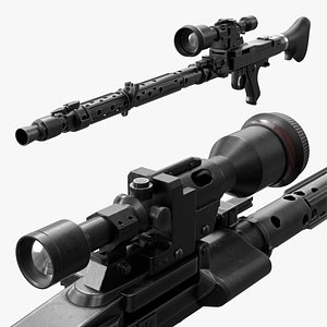 Imperial DLT-19X Sniper Blaster Rifle 3D