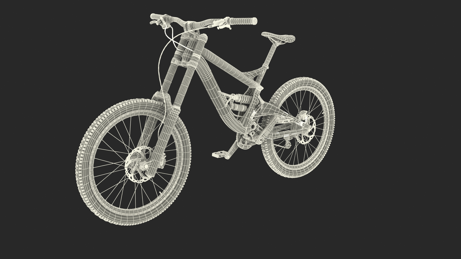 Mountain Bike With Full Suspension Rigged 3D Model - TurboSquid 2335600
