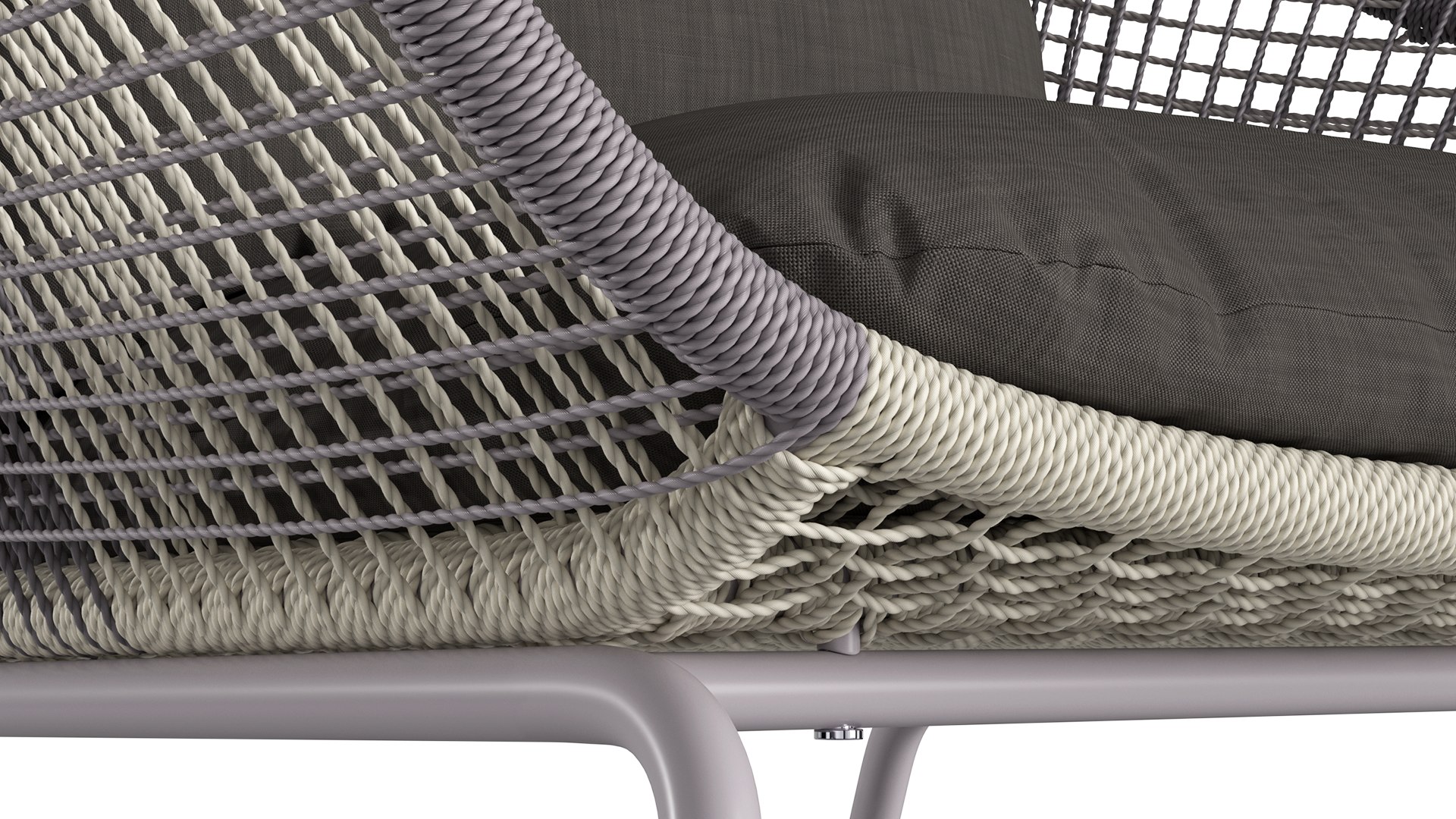 3D West Elm Huron Outdoor Lounge Chair Large and Ottoman TurboSquid