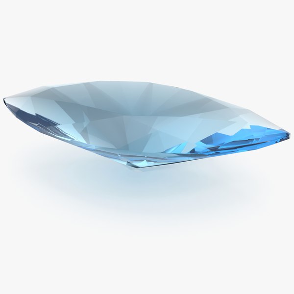 Marquise Cut Blue Topaz 3D model