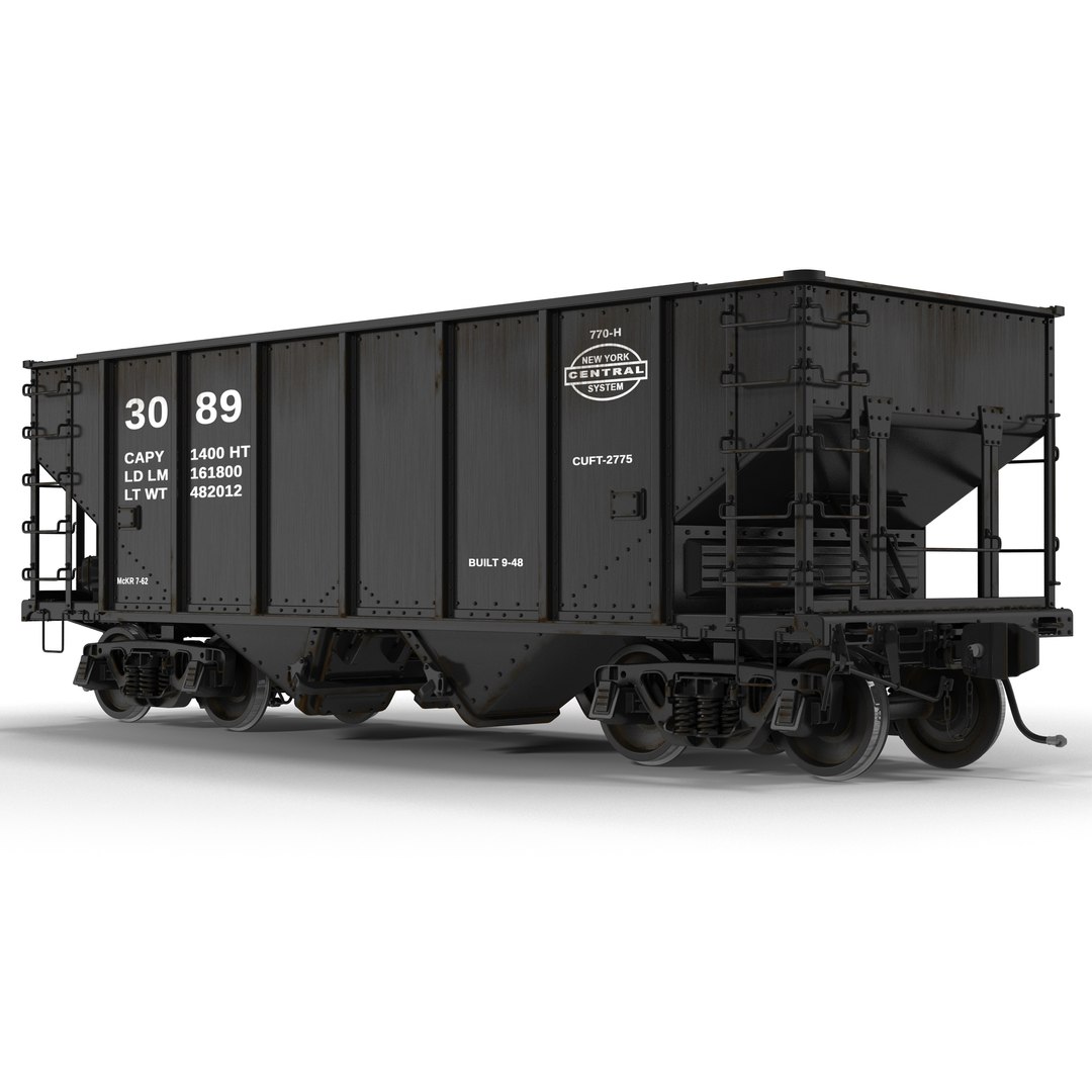 Hopper Car 3D model preview