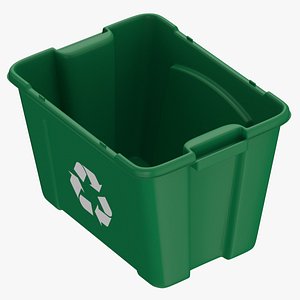 Recycling Bin Type 01 Empty Clean and Dirty 3D model