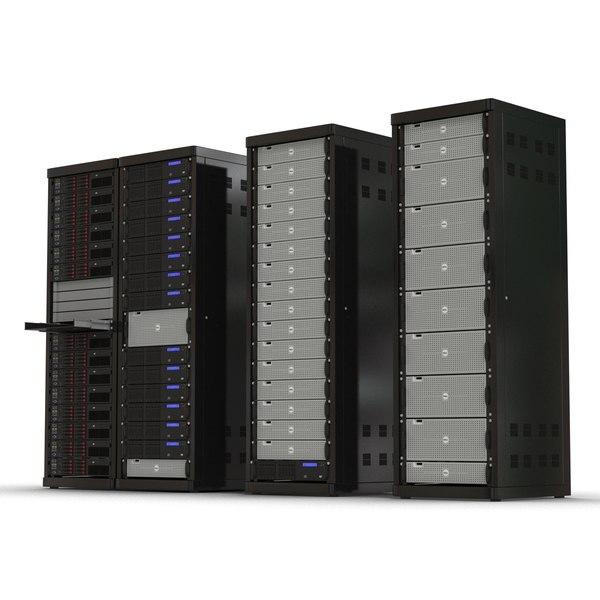 dell server racks set 3d model