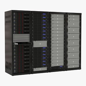 dell server racks set 3d model
