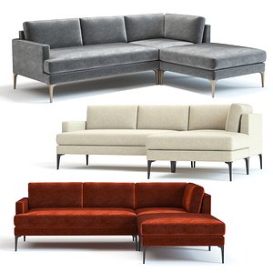 West Elm Andes 3-Piece Chaise