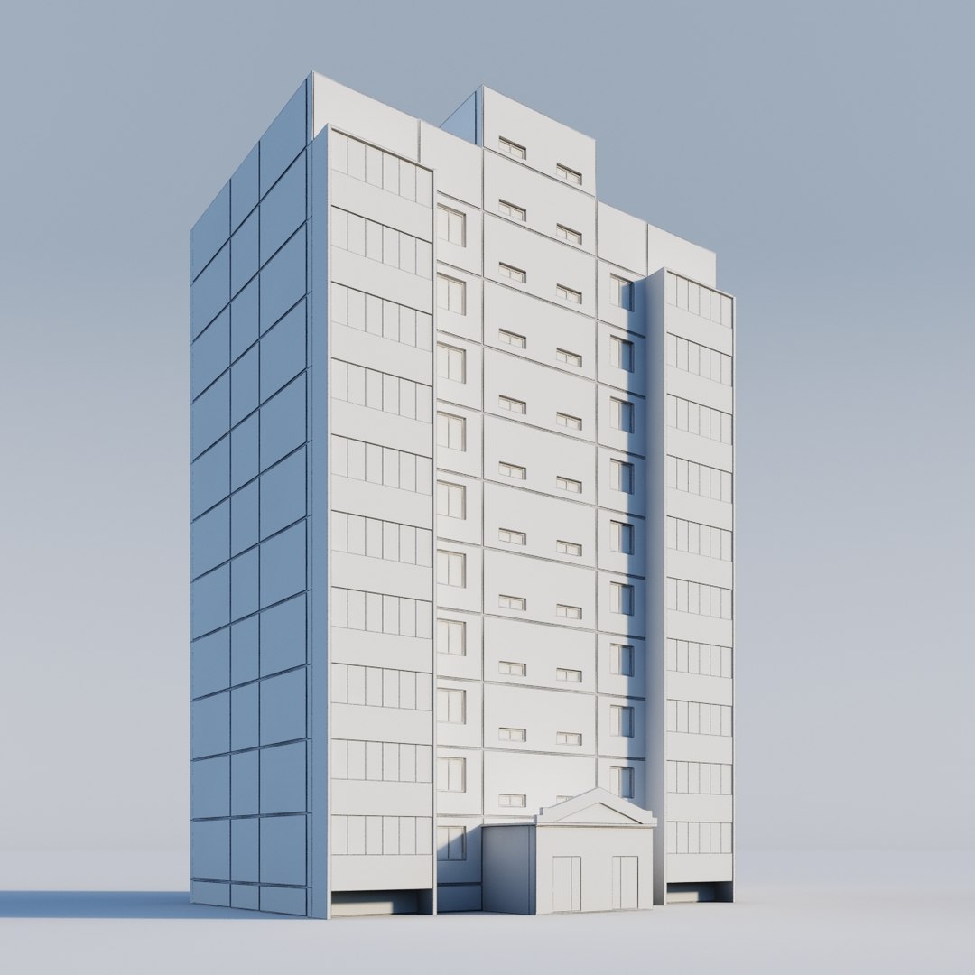 3d model of building residential module