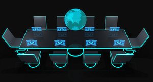 sci fi conference table 3D