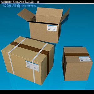 shipping boxes 3ds