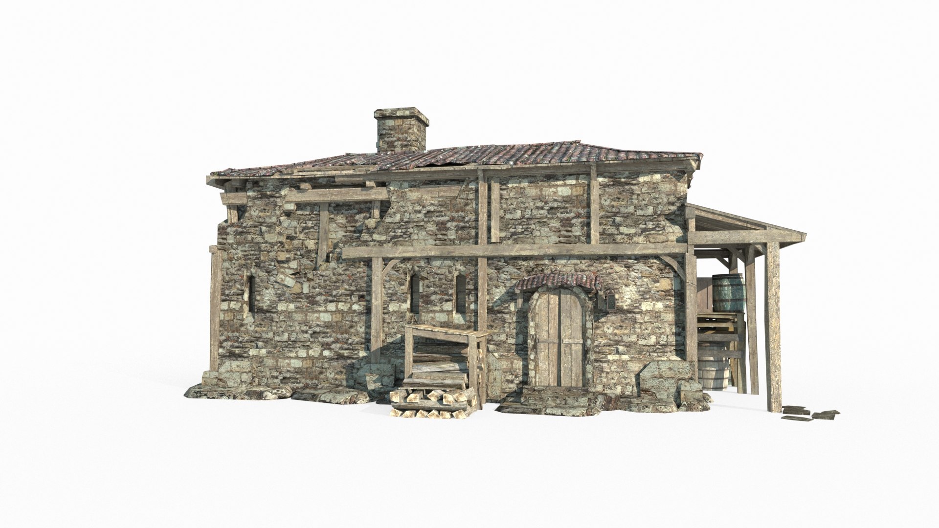 Ancient Stone Houses 3D Model - TurboSquid 2172581