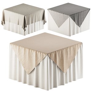 3D model Restaurant Tablecloth-Square