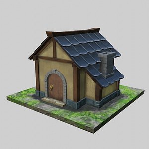 3D Stylized Medieval Cottage House model