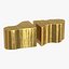 TABLE BASSE LUCA EN DORÉ S5110G-S2