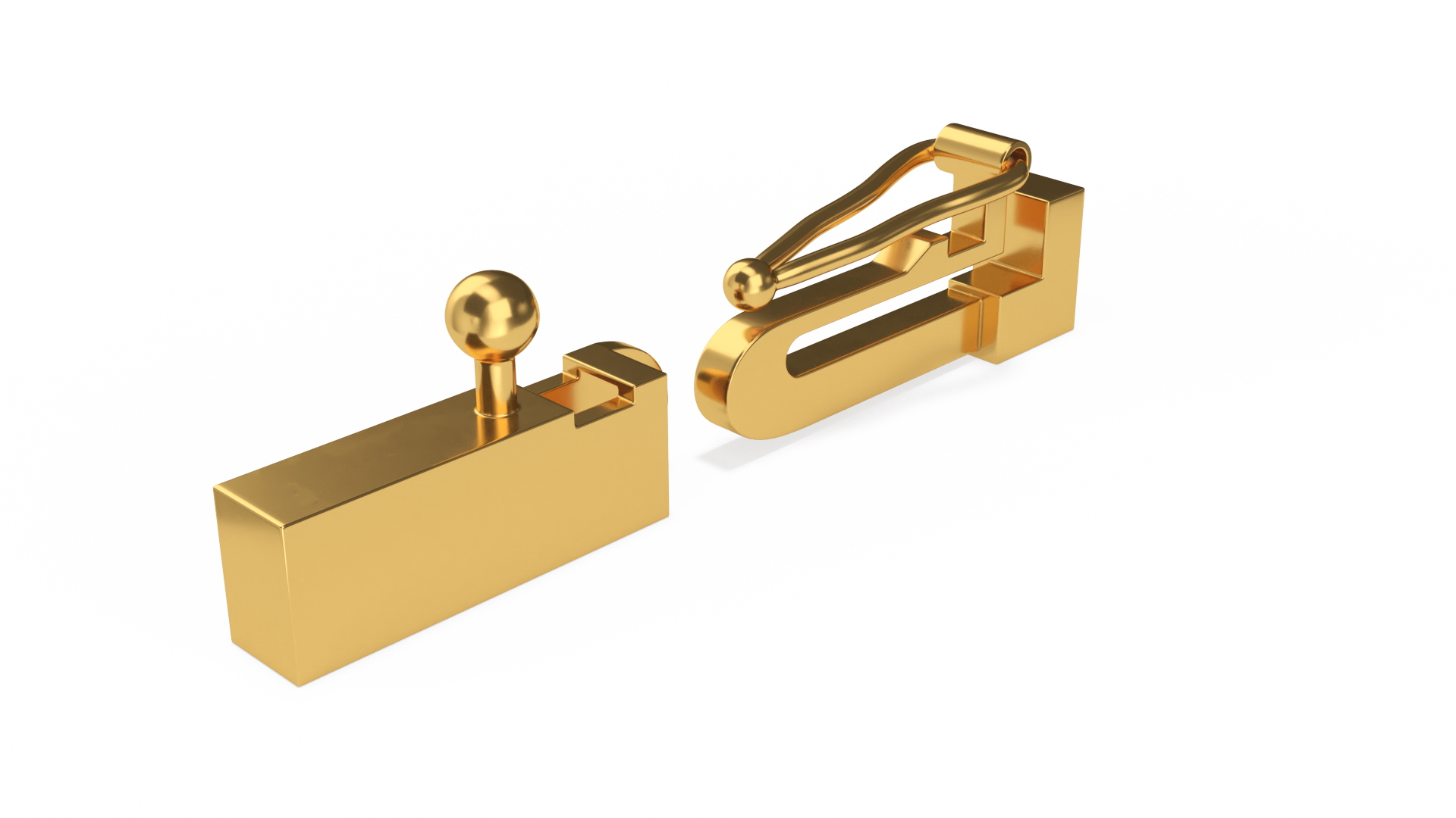 Golden Jewelry Clasps Collection 3 Model - TurboSquid 2138203