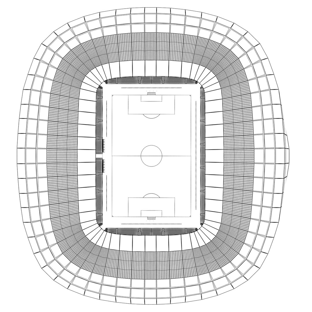 allianz riviera stadium football 3d model
