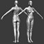 Human Skeleton / Female Skin Combo