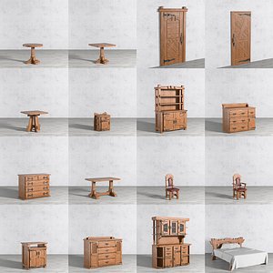 wooden furniture 3D model
