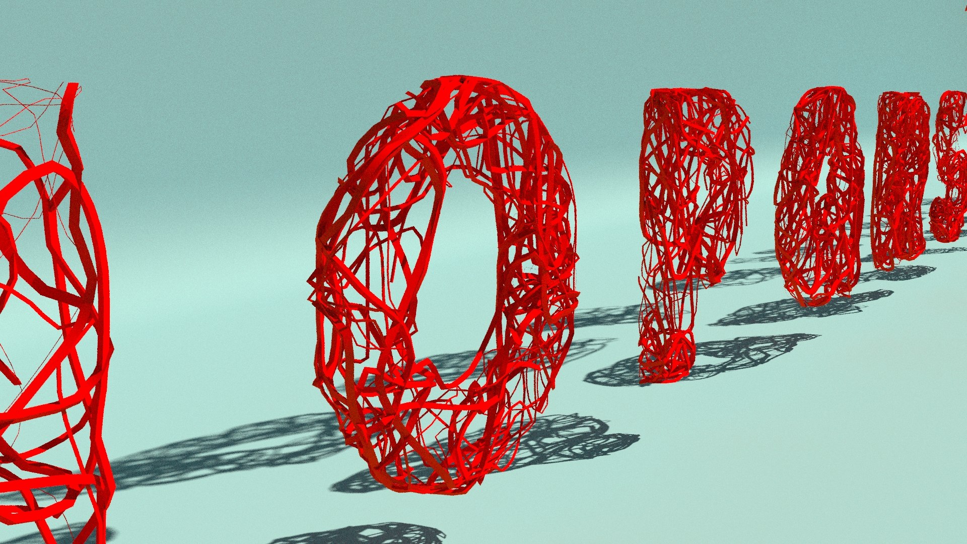 3d Alphabet Splines Model