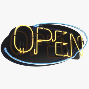 Detailed Neon Open Sign