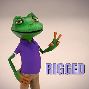 3d cartoon character rig model