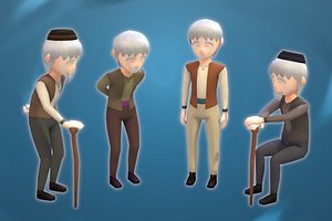 3D Stylized NPC - Peasant Elder Halden