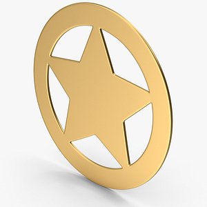 3D Gold Badge model