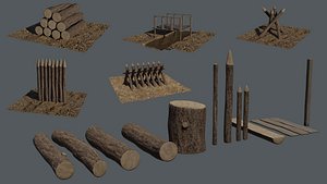 Medieval Wood Pack 3D model