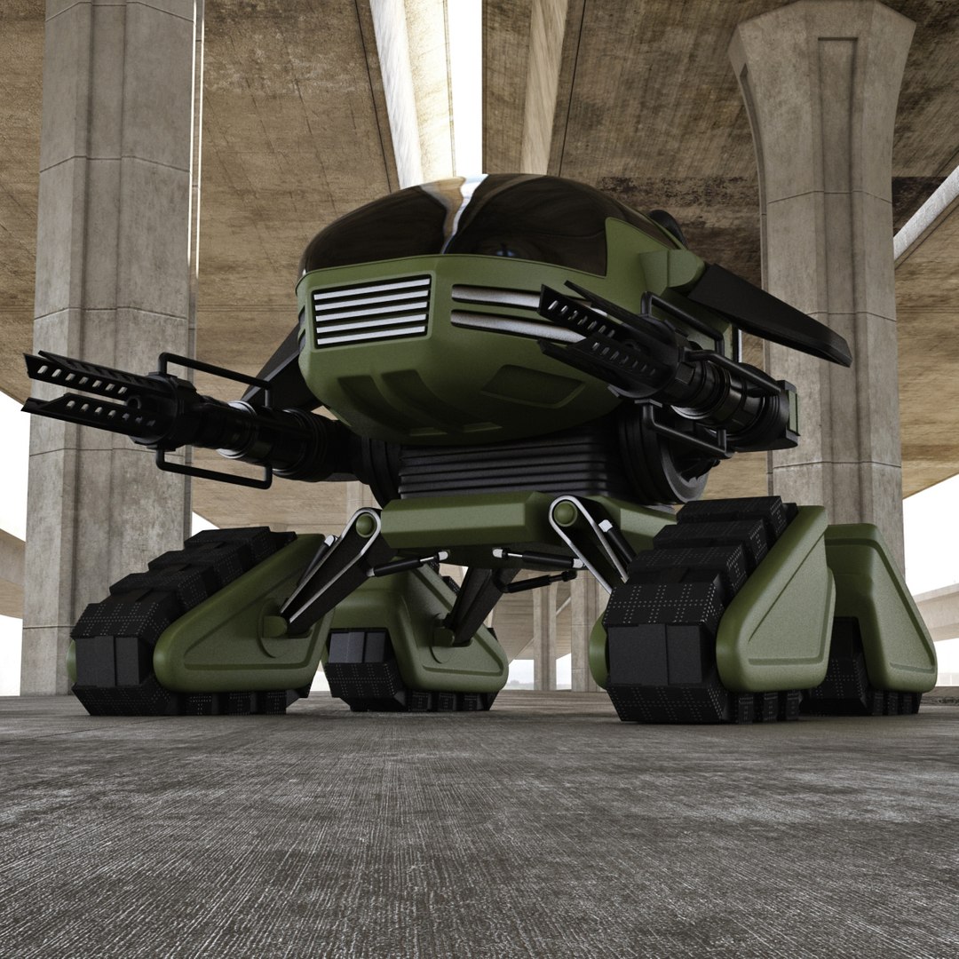 3d Model Sci-fi Military Robot