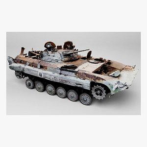 russian BMP-2 infantry fighting vehicle destroyed by Ukrainian army