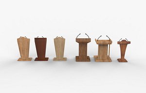3D Wooden podium all 3D model model