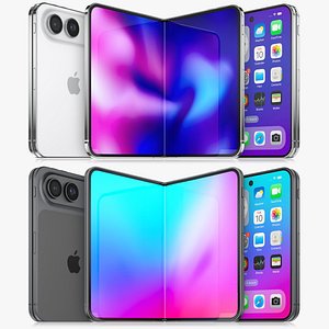 Apple iPhone Fold v1 and v2 3D model