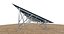 Pannelli solari Lowpoly montati a terra - 25 file di moduli fotovoltaici