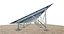 Pannelli solari Lowpoly montati a terra - 25 file di moduli fotovoltaici