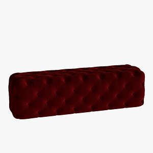 3D Red Velvet Sofa model