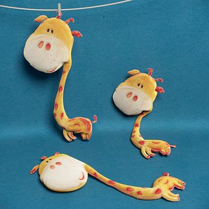 3D model giraffe kids toy 01